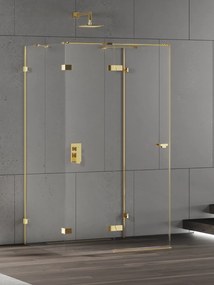New Trendy Eventa Gold Shine box doccia 90x90 cm quadrato oro lucida/vetro trasparente EXK-4801