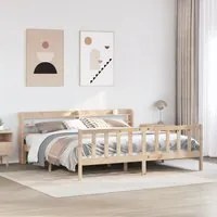 Letto senza Materasso 200x200 cm in Legno Massello di Pino 3306588