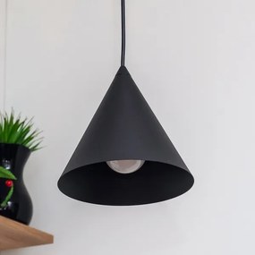 Lampadario a sospensione con cavo ETNA II 1xE27/15W/230V Ø 18,5 cm nero