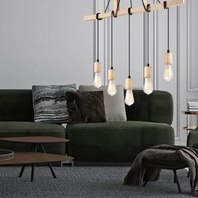 Lampadario a sospensione LEON 5xE27/60W/230V su cavo