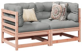 Set divani da giardino 2 pz in legno massello abete douglas