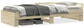 Giroletto Senza Materasso Rovere Sonoma 90x190 Cm İn Truciolato /