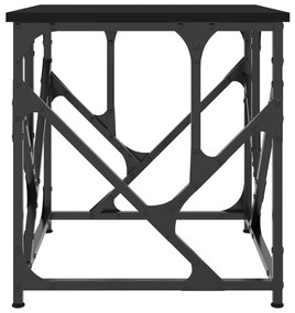 Tavolino da Salotto Nero 45x45x47,5 cm in Legno Multistrato