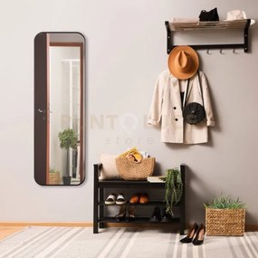 Britta specchio da parete con cornice sporgente con ganci x install...