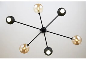 Jupiter 1993 - Lampadario a sospensione con supporto rigido MOKA 3xGU10/10W/230V + 3xG9/10W/230V nero/beige