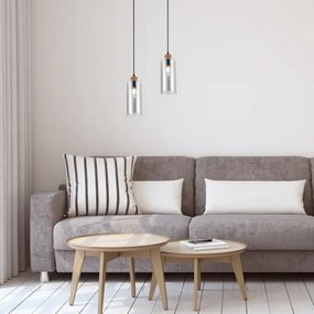 Rabalux 72141 - Lampadario a cavo TANNO 1xE27/25W/230V rovere