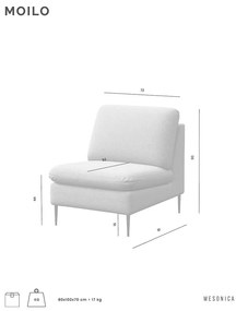 Poltrona nera in tessuto bouclé Moilo - MESONICA