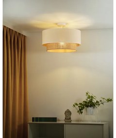 Duolla - Lampadario a plafone BOHO 1xE27/15W/230V diametro 45 cm color crema/marrone