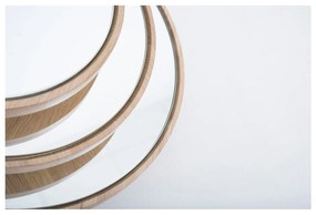 Specchio da parete con cornice in rovere massiccio , ⌀ 32 cm Look - Gazzda