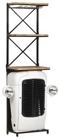 Cantinetta Per Vini A Trattore Bianca 49x31x172 Cm Mango Grezzo /