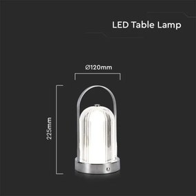 Lampada da tavolo LED dimmerabile LED/1W/5V 3000-6000K 1800 mAh cromo