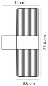 Nordlux - Applique da esterno KYKLOP 2xGU10/25W/230V IP54 nero