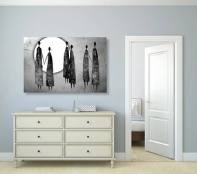 Quadro su tela – Donne africane in bianco e nero