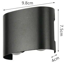 Brilagi - Applique da esterno LED FLAREBOX LED/4W/230V nera IP65