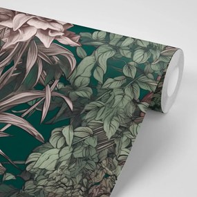 Carta da parati – Con motivo floreale elegante