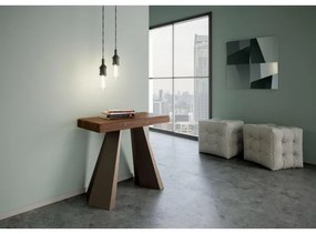 Tavolo consolle allungabile DIAMANTE ART legno massello abete telaio color orso