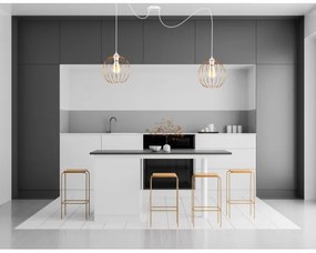 Lampadario a sospensione con filo MATT 2xE27/60W/230V ragno bianco/rame