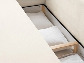 Divano color crema allungabile con contenitore 231 cm Elen – Micadoni