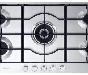 Piano cottura 5 fuochi L 90 cm SLF 590 LX DE'LONGHI silver griglie in acciaio smaltato