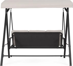 Dondolo da giardino color antracite/beige in metallo Taurus – Bizzotto