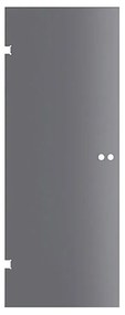 Anta in cristallo a battente Bora Fumè 0.8 mmL 90X H 210 cm, nero