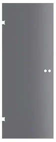 Anta in cristallo a battente Bora FumèL 90X H 210 cm, nero