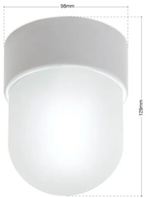 Orion - Plafoniera OSTIA 1xE27/40W/230V Ø 9,8 cm bianca