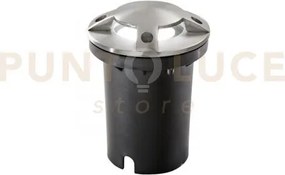 Faro carrabile a incasso hummer acciaio 1 luce attacco gu10 4 fasci...