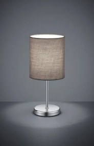 Lampada da tavolo jerrymetallo cromato r50491011 paralume grigio