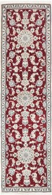 Nain Tappeto persiano 290 x 70 Rosso (Iran) Annodato A Mano