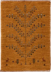 Loribaft Tappeto 40x60 Giallo (Iran) Annodato A Mano