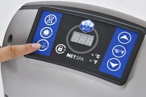 Vasca Idromassaggio da Esterno Semirigida Riscaldata 4+2 Posti Ø193x73 cm NetSpa Octopus Grigio Scuro...