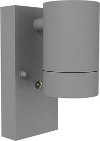 Applique GU10 con Sensore Crepuscolare E27 IP65 per esterno - Grigia