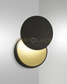 Ara applique nera a led 2 luci 3000k 715 + 270lm 8w + 4w orientabi...