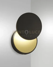 Ara  applique nera a led 2 luci 3000k 715 + 270lm 8w + 4w orientabi...