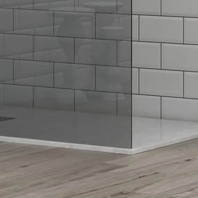 Doccia walk in 80 cm profilo nero e vetro fumé | KS2800NF - KAMALU
