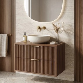 Mobile bagno sotto lavabo Rea Mono 80cm Brown