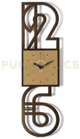 Orologio da parete di design neville caramello industrial/oro lacca...