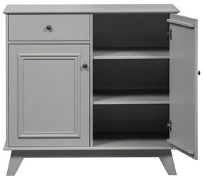 Cassettiera bassa per bambini grigio chiaro in legno di pino 98x93 cm Lily - WOOOD