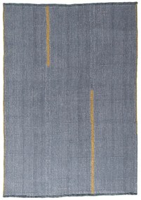 Kilim Tappeto 210x150 Blu (Iran) Tessuto A Mano