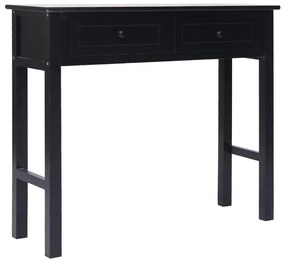 Tavolo consolle nero 90x30x77 cm in legno