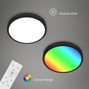 Briloner 3709-015 - Plafoniera dimmerabile RGBW LED/22W/230V nero + +TC