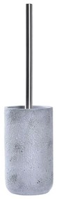Scopino per il Bagno DKD Home Decor Scandi Argentato Grigio Cemento Acciaio inossidabile Alluminio (10 x 10 x 40 cm)
