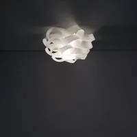 Plafoniera Moderna 1 Luce Cloud D40 In Polilux Bianco Made In Italy