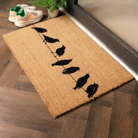 Zerbino in fibre di cocco 60x90 cm Birds On a Wire – Artsy Doormats