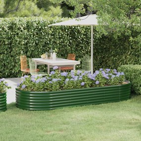 Letto Giardino Acciaio Verniciato A Polvere 249x100x36 Cm Verde /