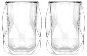 Tazze in set per espresso/con parete doppia in vetro 2 pz 100 ml Geo – Vialli Design