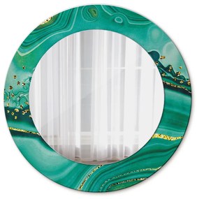 Specchio rotondo stampato Agate jaspis marble fi 50 cm