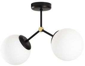 Apparecchio da soffitto in bianco e nero Damar - Opviq lights