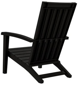 Sedie Adirondack da Giardino 2 pz in Polipropilene Nero